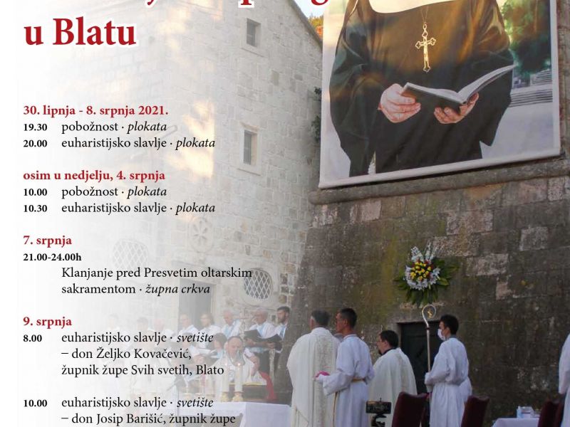 Proslava devetnice i blagdana bl. Marije Propetoga u Blatu