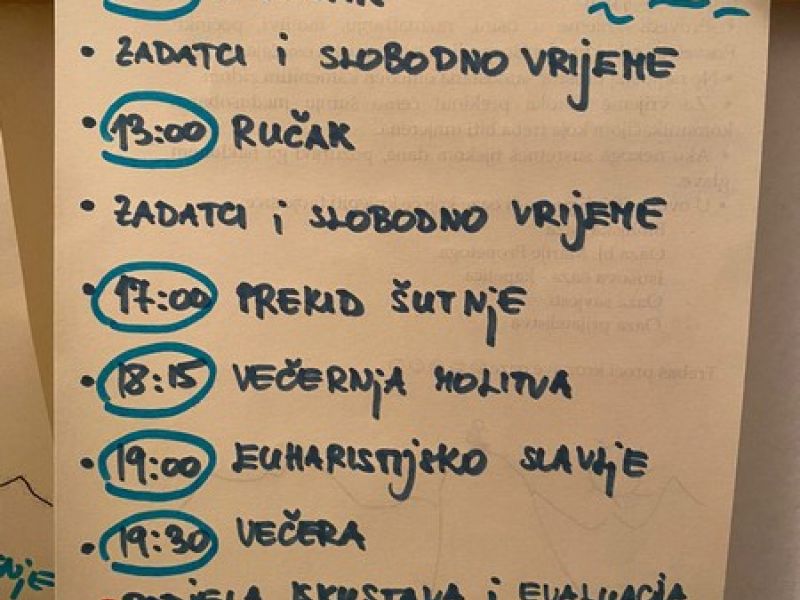 Duhovna obnova za djevojke na Prižbi
